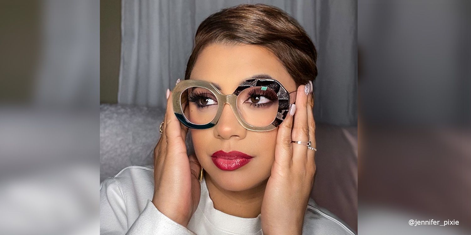 Kinkle Geometric Snake-Skin Glasses | ZEELOOL Canada3