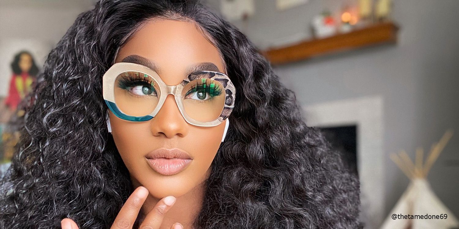 Kinkle Geometric Snake-Skin Glasses | ZEELOOL Canada1