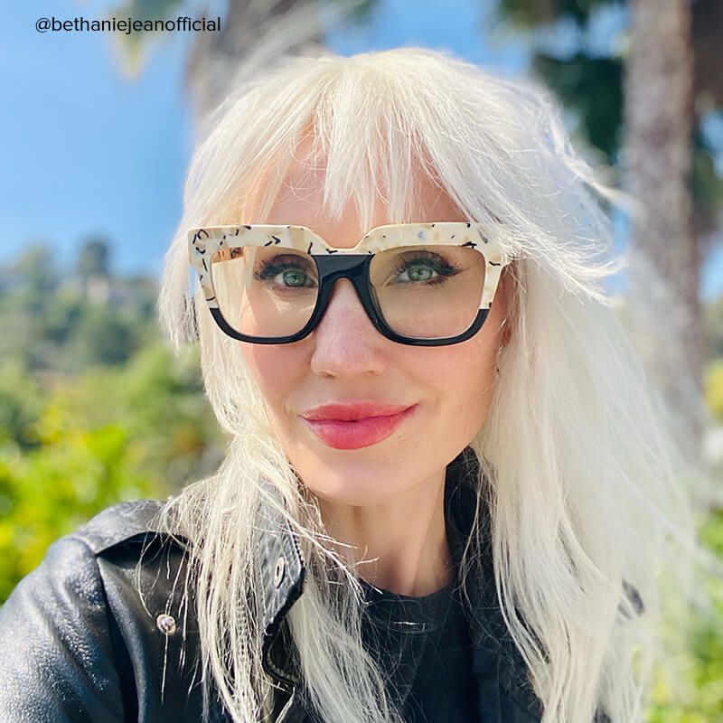 Carolann Square Black Frame Glasses | ZEELOOL Canada4