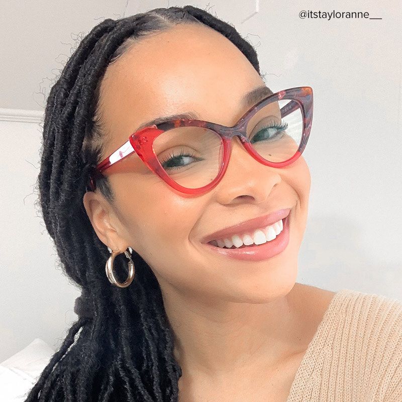 Maxine Cateye Red Glasses | ZEELOOL Canada6