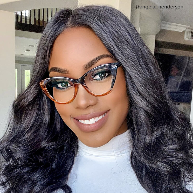 Maxine Cateye Orange Eyeglasses and Glasses Frames7