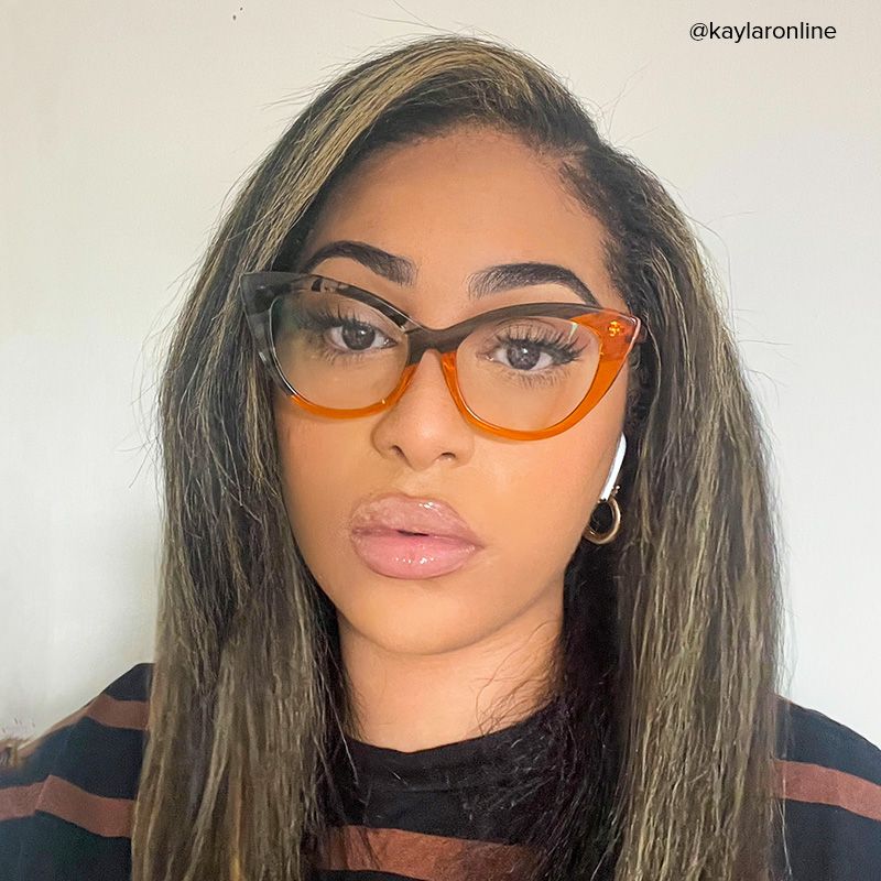 Maxine Cateye Orange Eyeglasses and Glasses Frames6