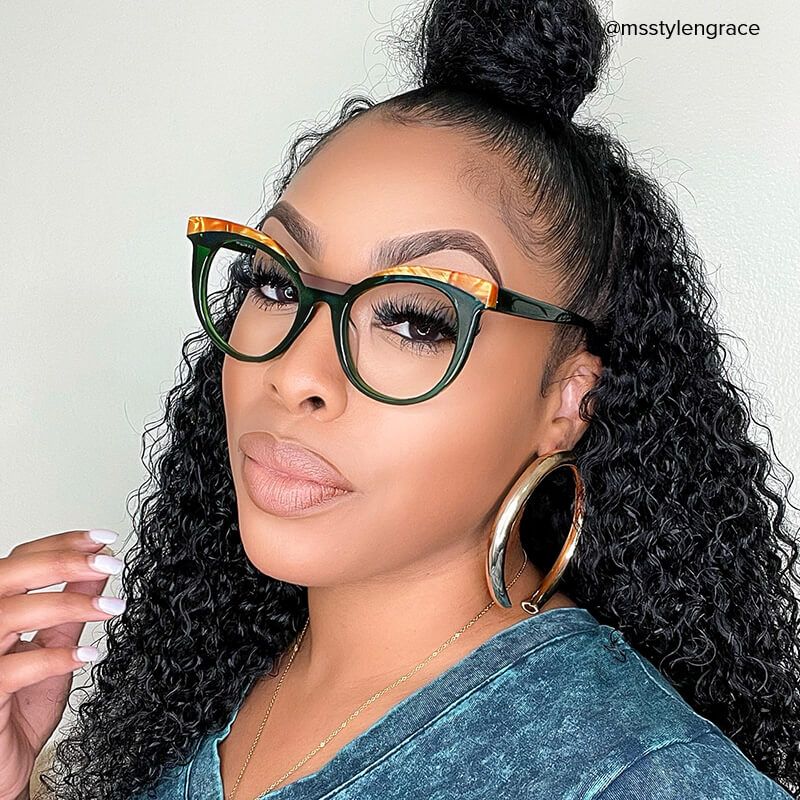 Lismary Cateye Green Glasses | ZEELOOL Canada5