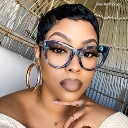 Starry Cateye Blue Glasses10