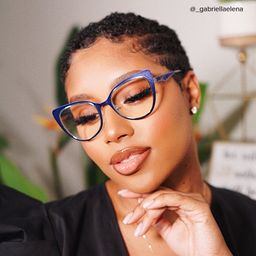 Eileen Cateye Blue Glasses6