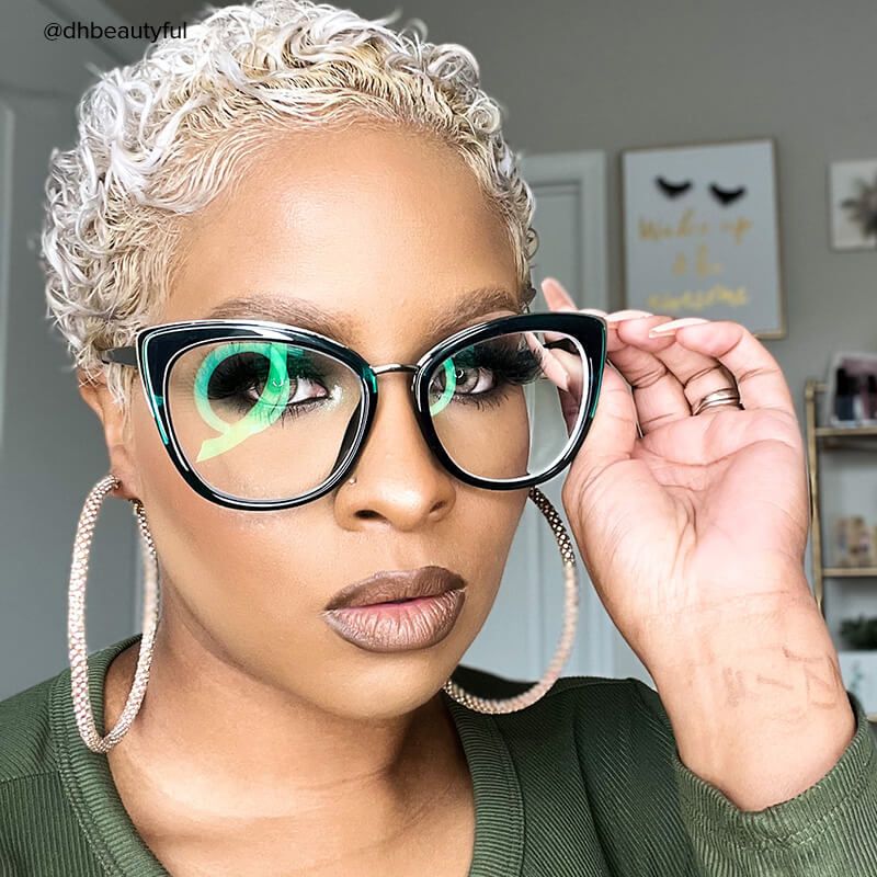 Kennard Cateye Peacock-Blue Glasses | ZEELOOL Canada7