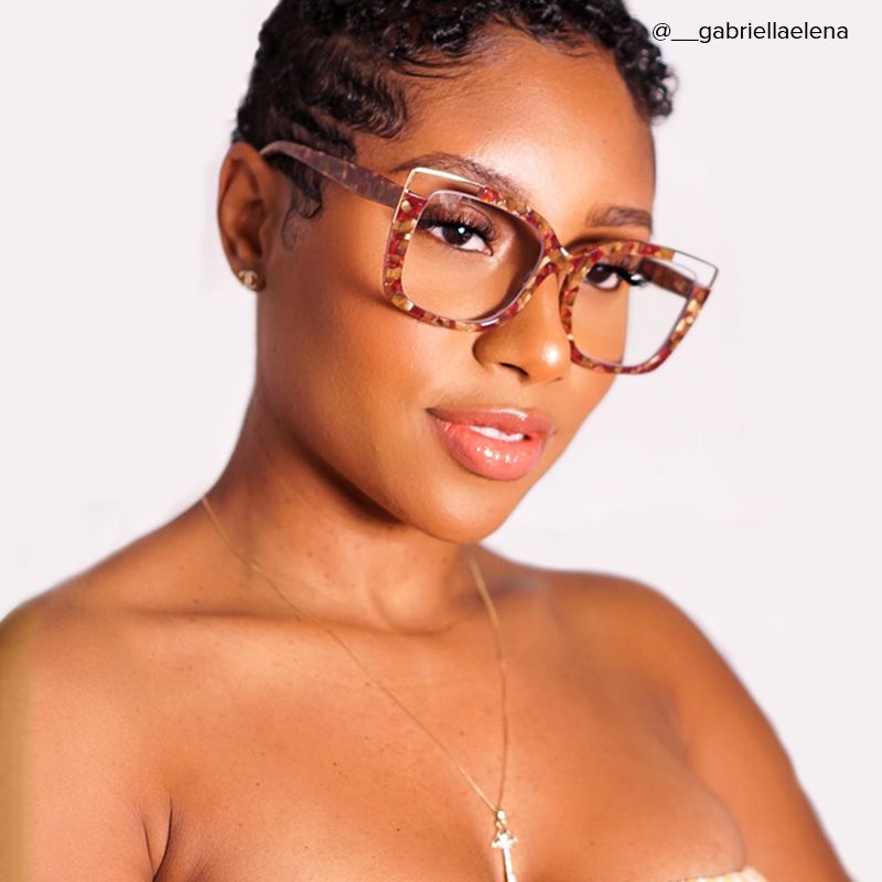 Dortch Square Dark Red-Floral Frames Glasses for Women8