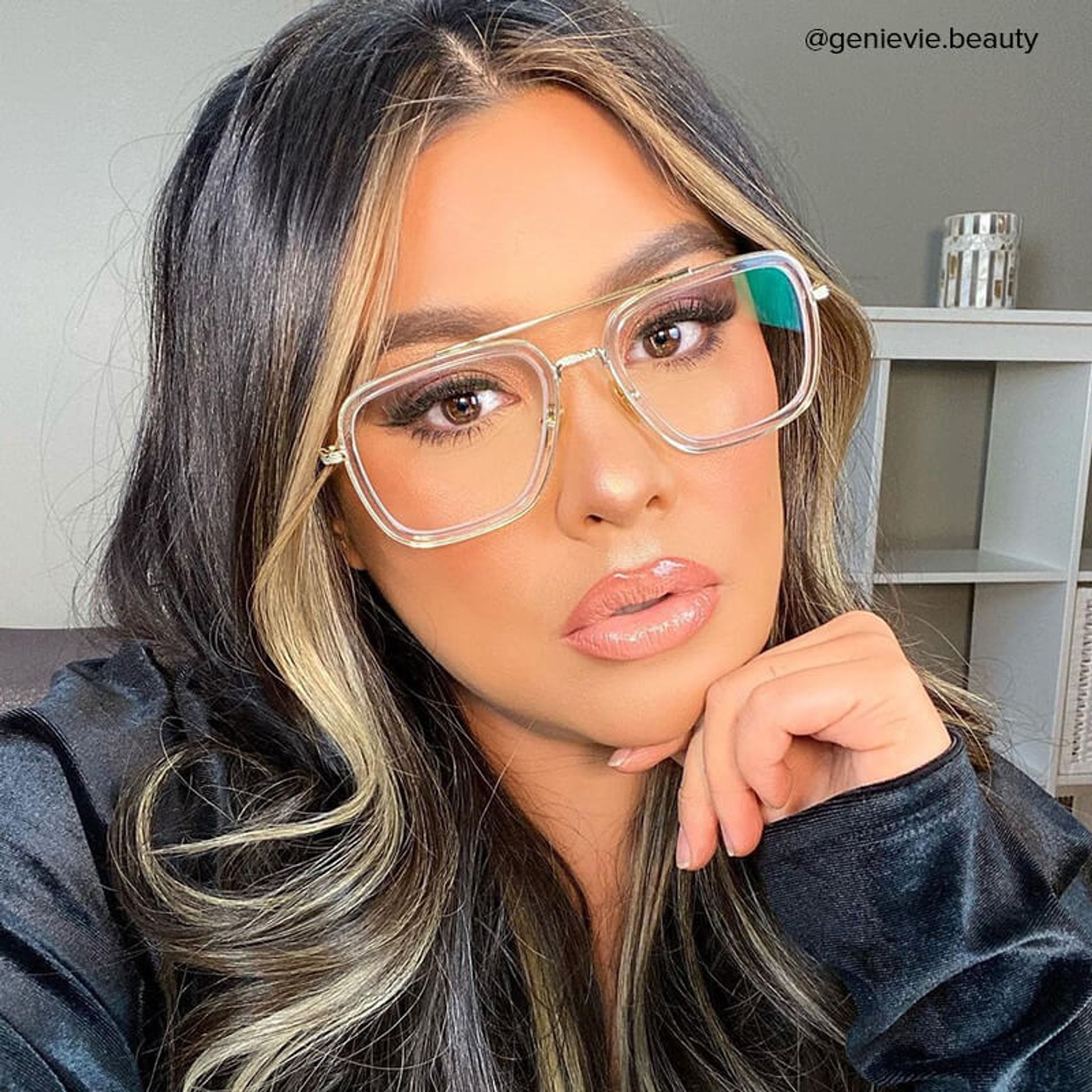 Gifford Aviator Clear Frame Glasses | ZEELOOL Canada9