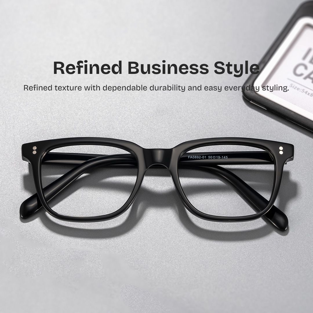 Lamont Rectangle Black Eyeglasses and Glasses Frames0
