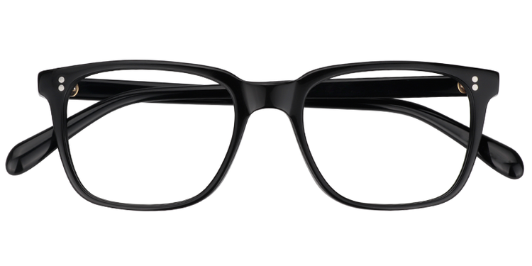 Lamont Black Rectangle Glasses
