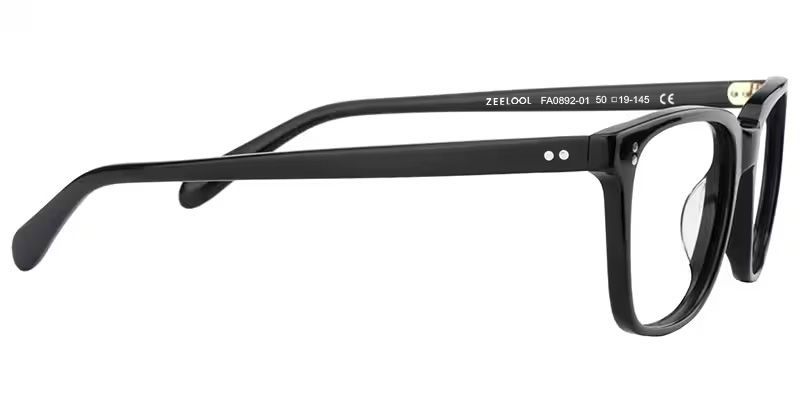 Lamont Rectangle Black Eyeglasses and Glasses Frames6