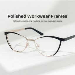 Sydney Cat Eye Black Glasses0