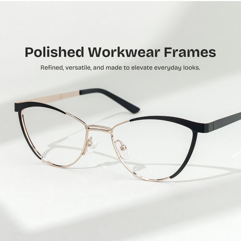 Sydney Cat Eye Black Glasses