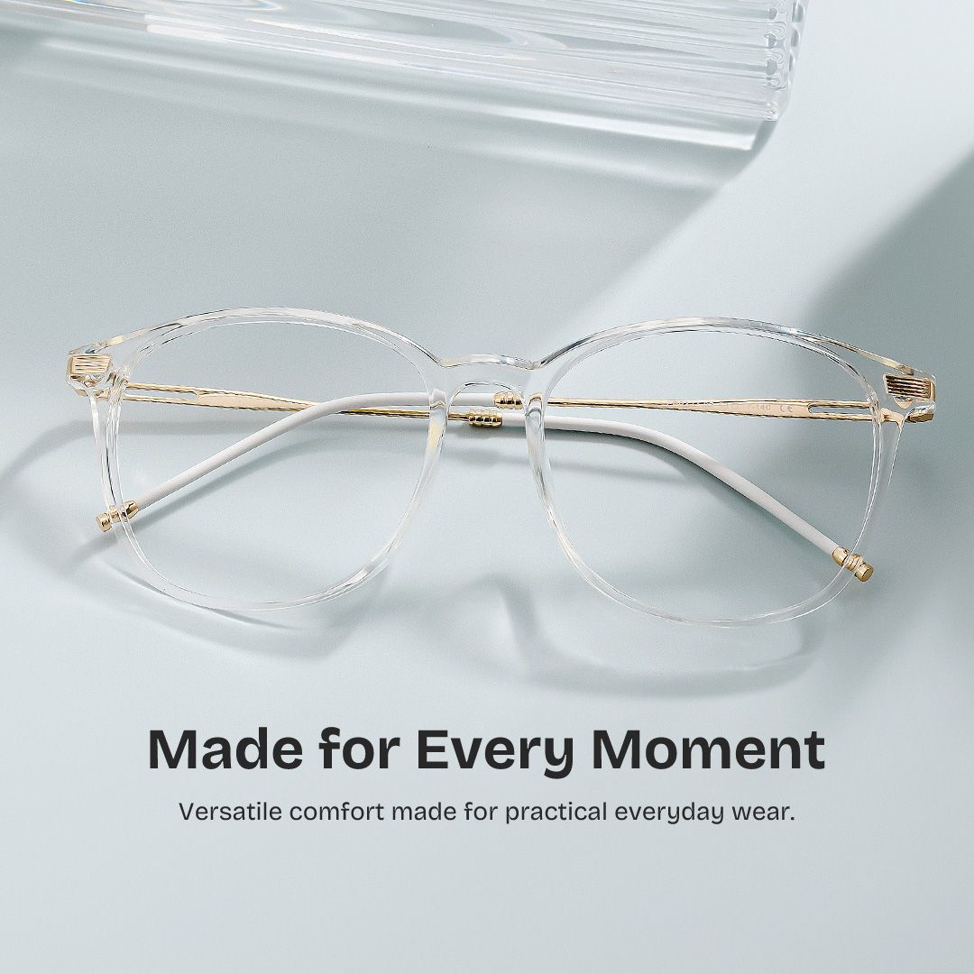 Clear Greene Square Eyeglasses and Glasses Frames0