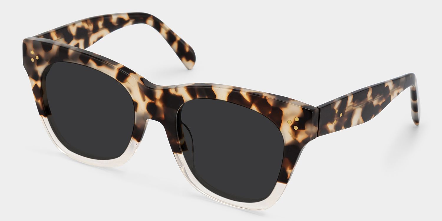 Tandy Light-Tortoise Square Polarized Sunglasses for Driving | ZEELOOL CA2