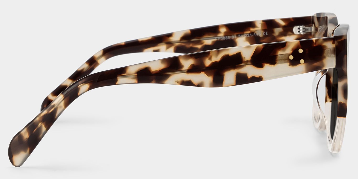 Tandy Light-Tortoise Square Polarized Sunglasses for Driving | ZEELOOL CA3