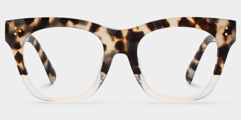 Tandy Rectangle Light-Tortoise Glasses
