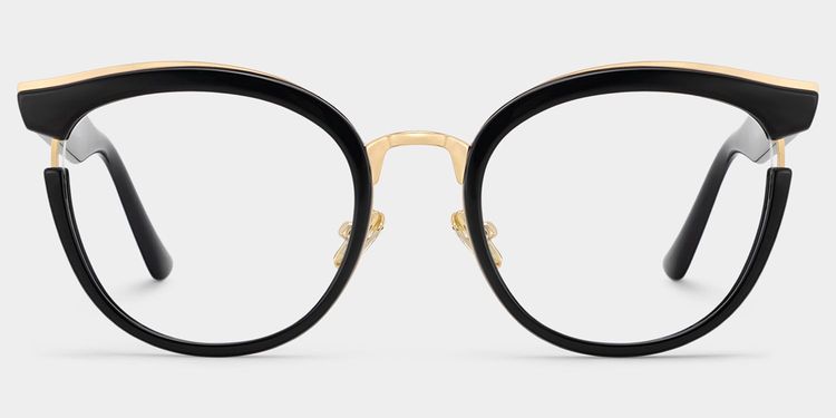 Laraine Cat Eye Black Glasses