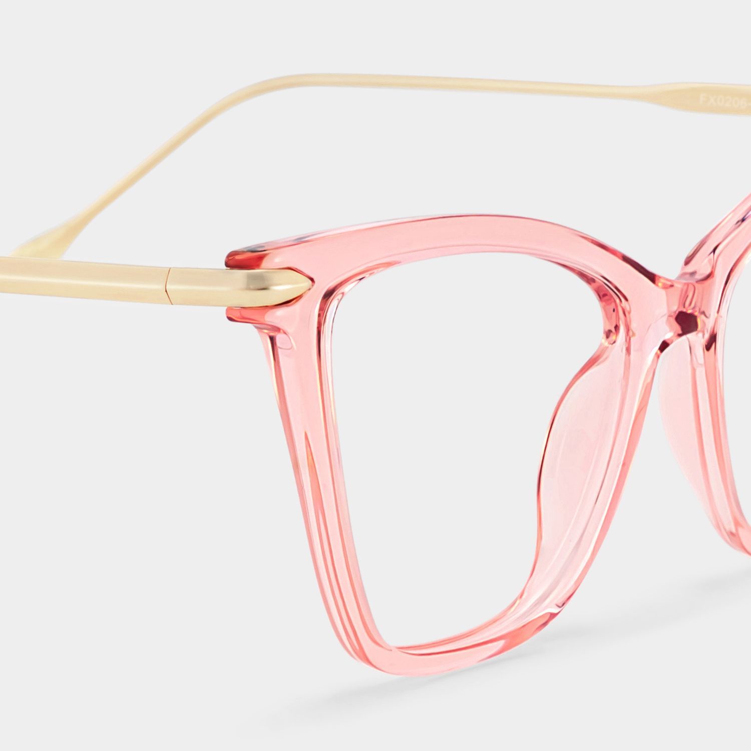 Hilary Butterfly Light Pink Transparent Eyeglass Frame | ZEELOOL5