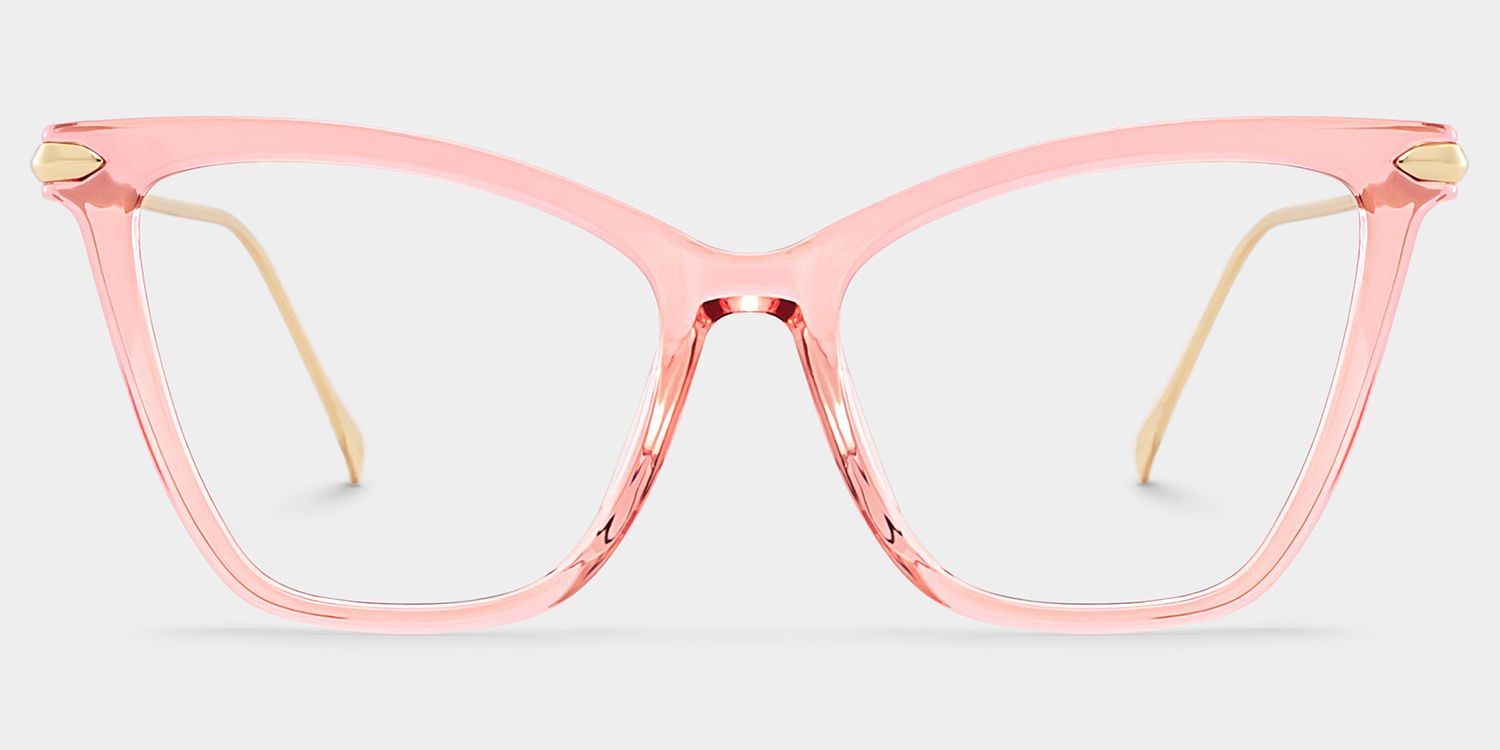 Hilary Butterfly Light Pink Transparent Eyeglass Frame | ZEELOOL1