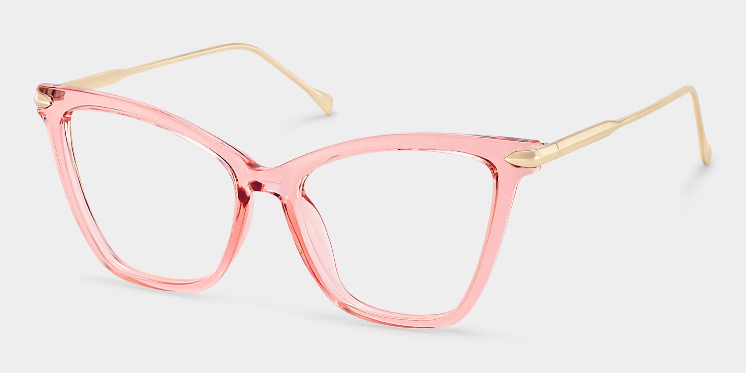 Hilary Butterfly Light Pink Transparent Eyeglass Frame | ZEELOOL3