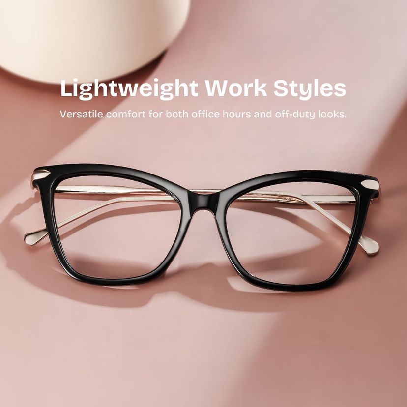 Hilary Butterfly Black Glasses