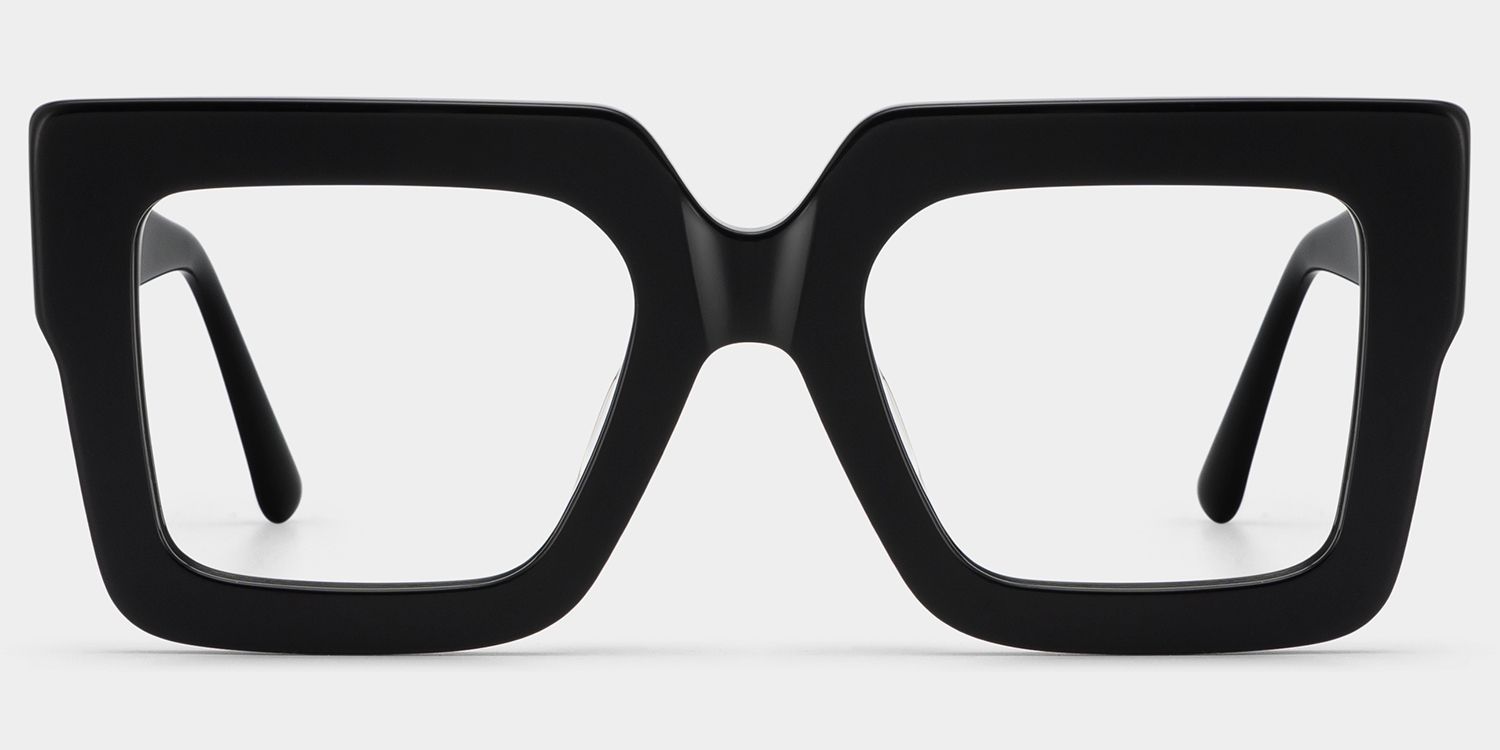 Brandon Square Black Frames and Prescription Glasses | ZEELOOL1