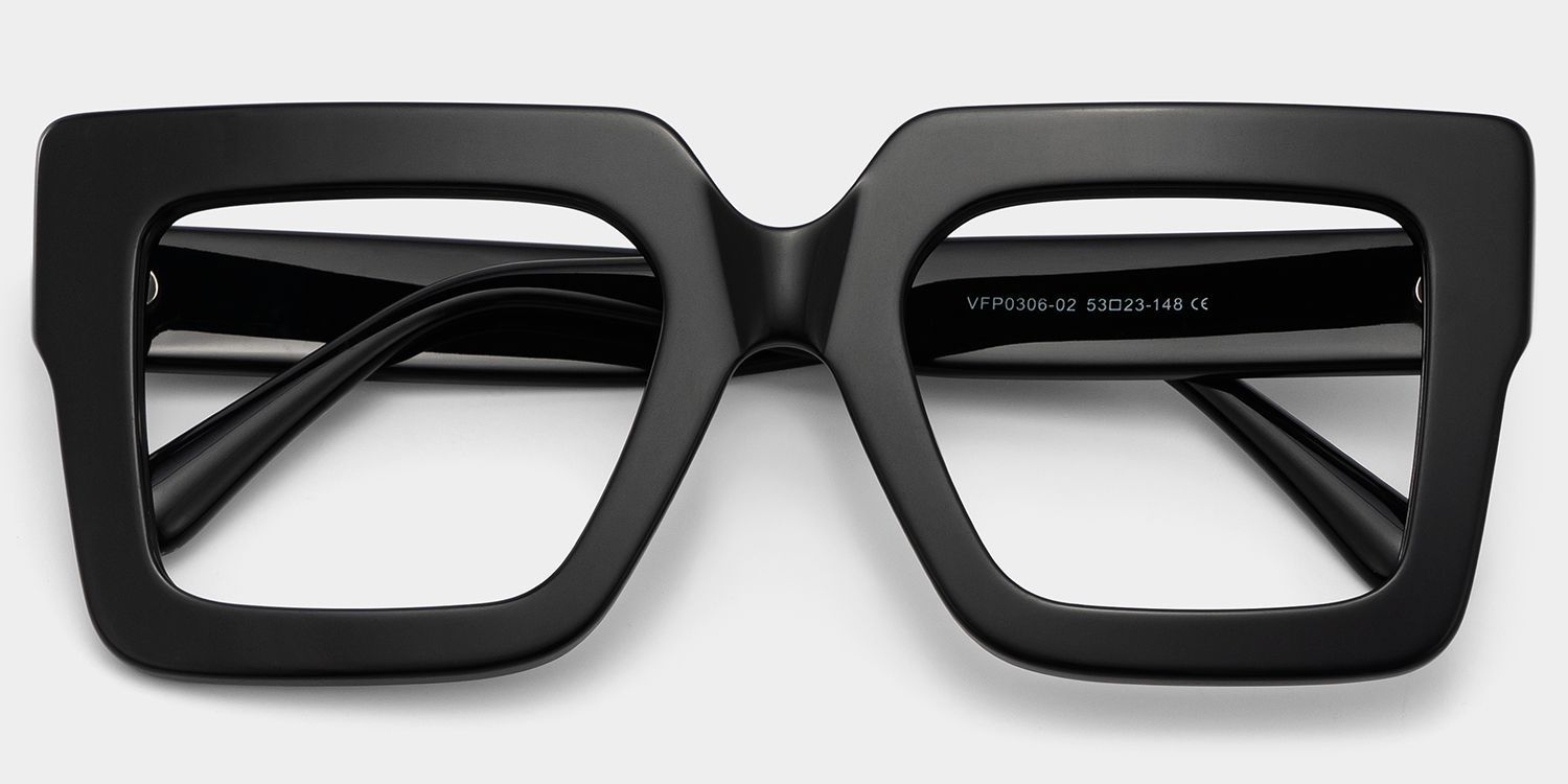 Brandon Square Black Frames and Prescription Glasses | ZEELOOL2