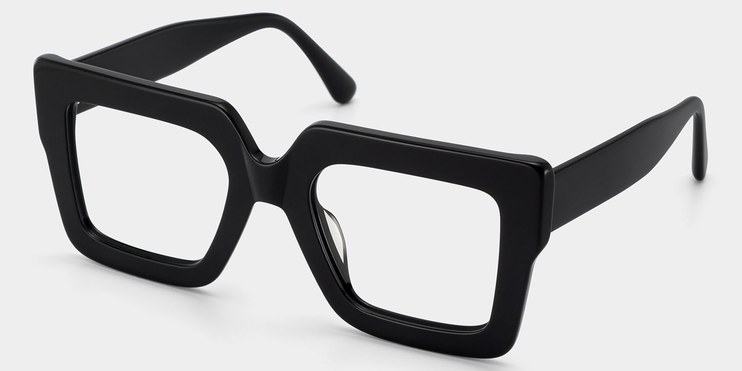 Brandon Square Black Frames and Prescription Glasses | ZEELOOL3
