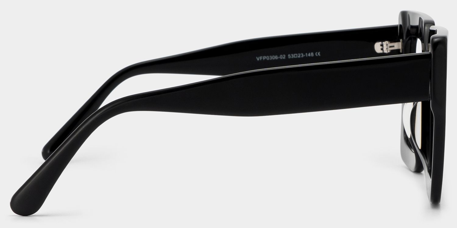Brandon Square Black Frames and Prescription Glasses | ZEELOOL4