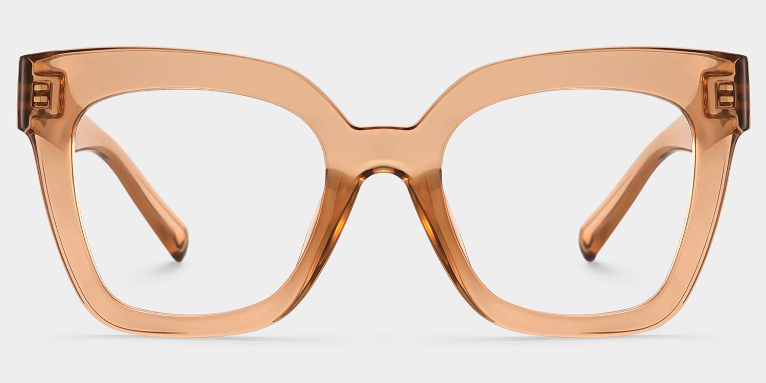 Malcolm Square Clear Beige Frame Glasses | Zeelool0