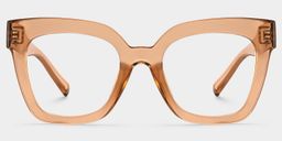 Malcolm Square Beige-Clear Glasses0