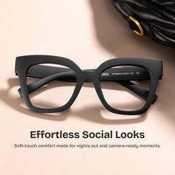 Malcolm Square Black Glasses0