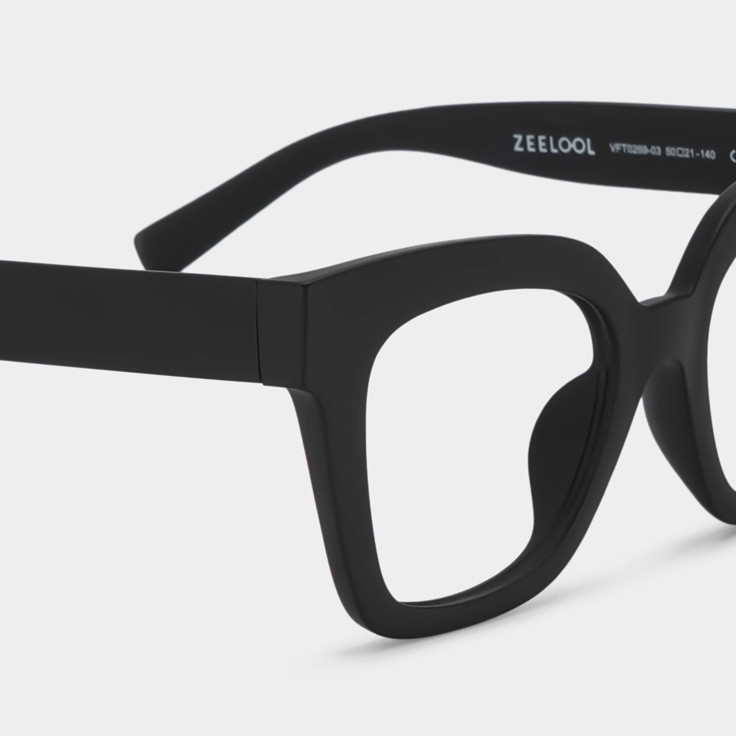 Malcolm Square Matte Black Glasses with Prescription | ZEELOOL5