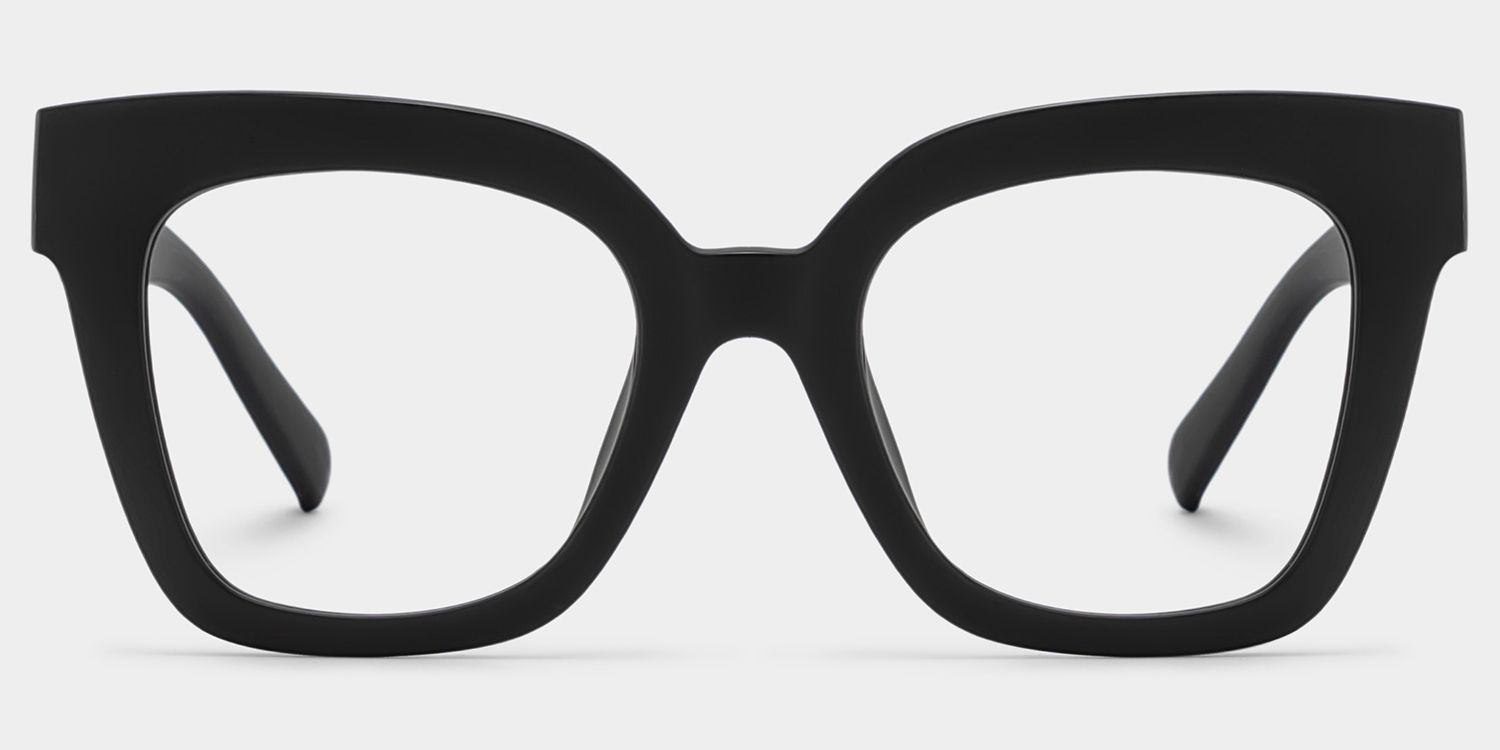 Malcolm Square Matte Black Glasses with Prescription | ZEELOOL1