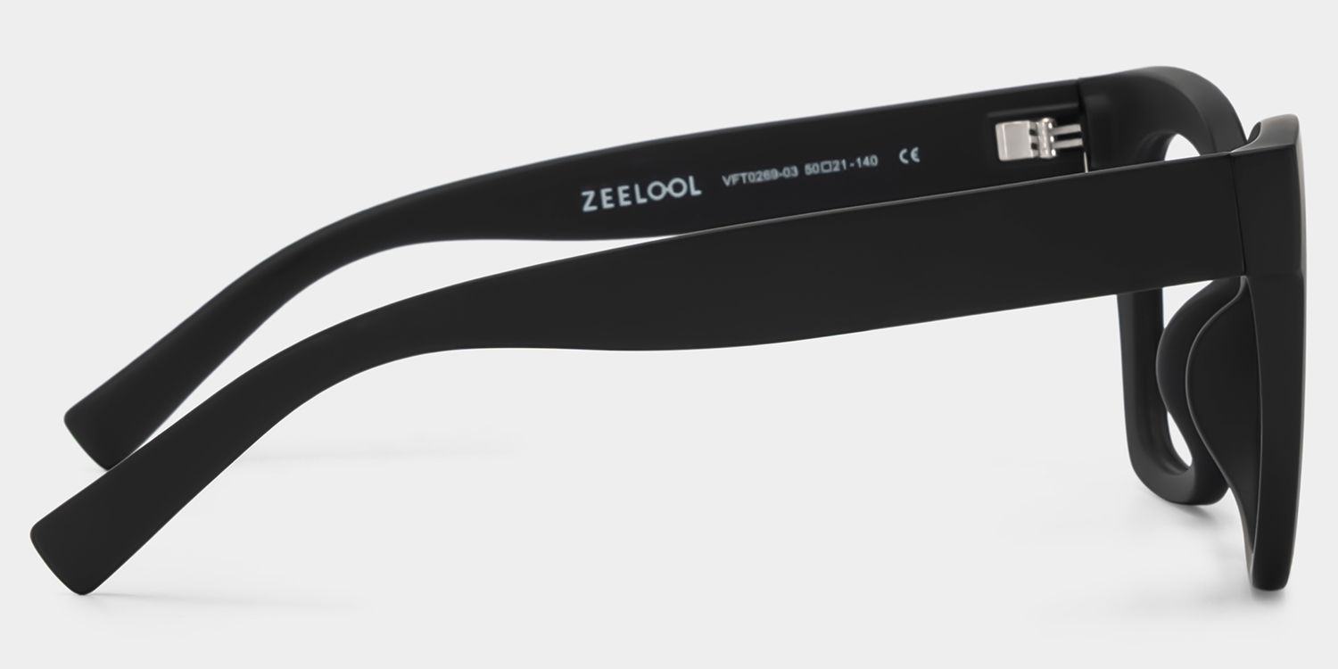 Malcolm Square Matte Black Glasses with Prescription | ZEELOOL4