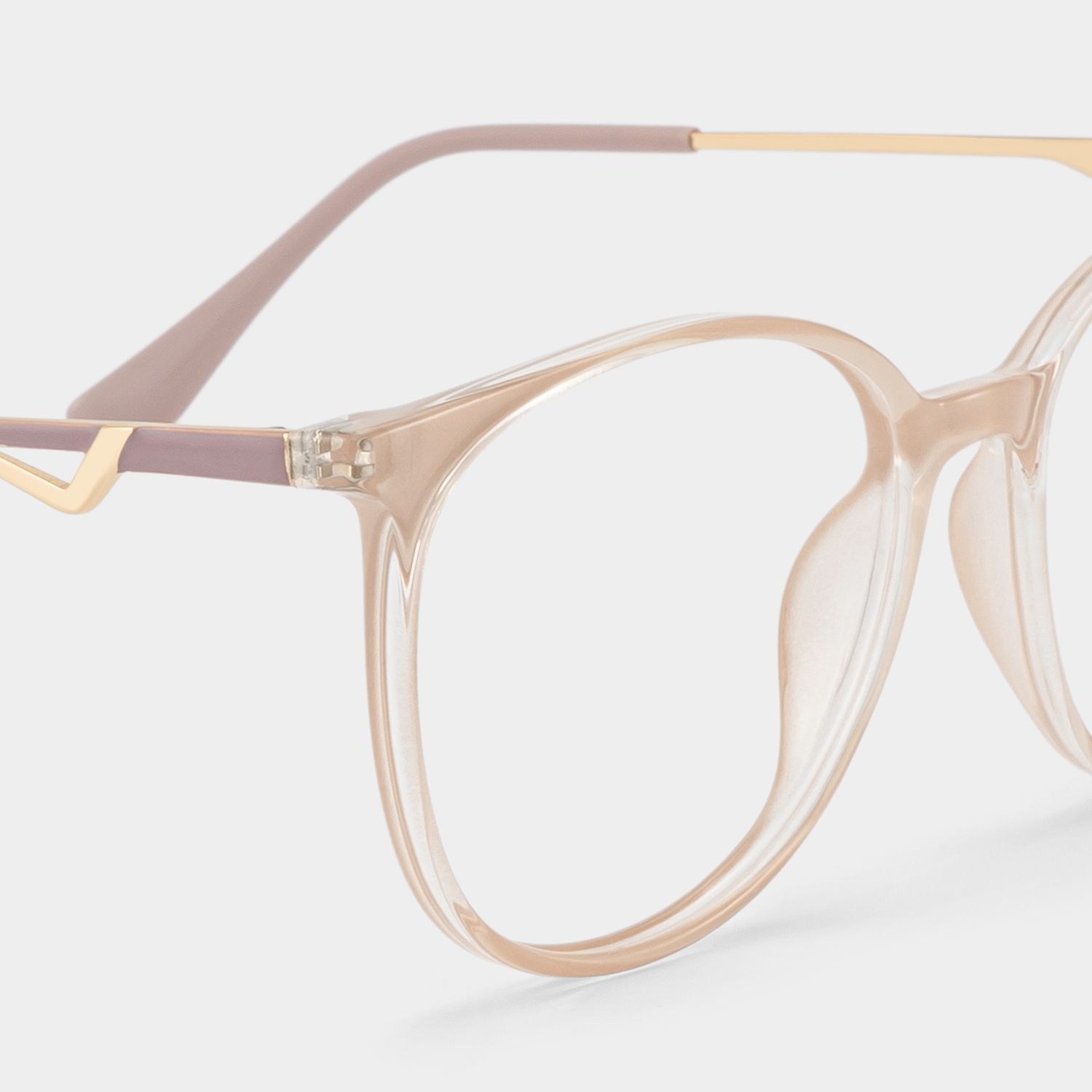 Chanty Round Pink Thin Eyeglass Frames | ZEELOOL5