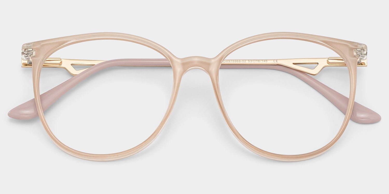 Chanty Round Pink Thin Eyeglass Frames | ZEELOOL2