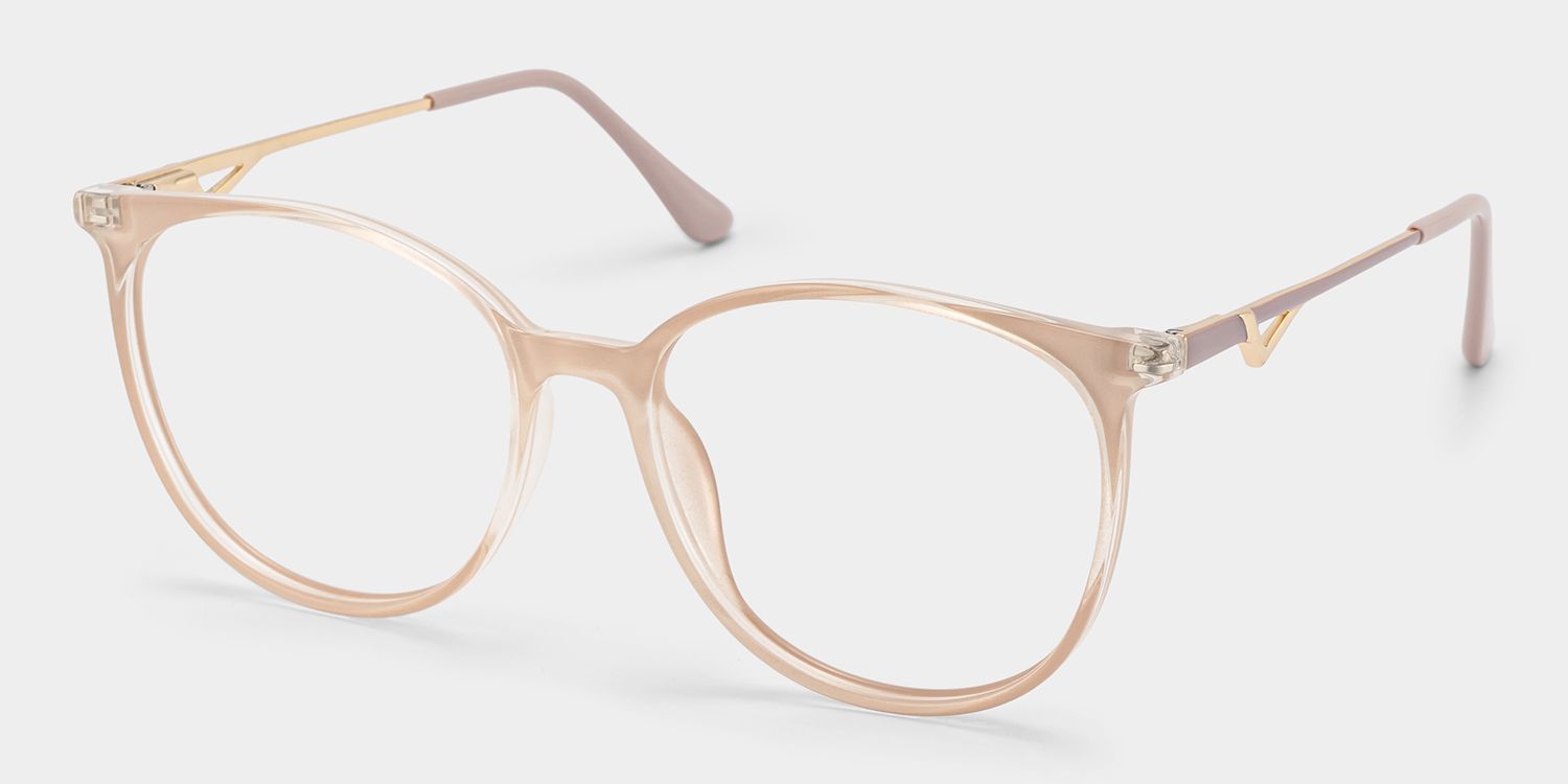 Chanty Round Pink Thin Eyeglass Frames | ZEELOOL3