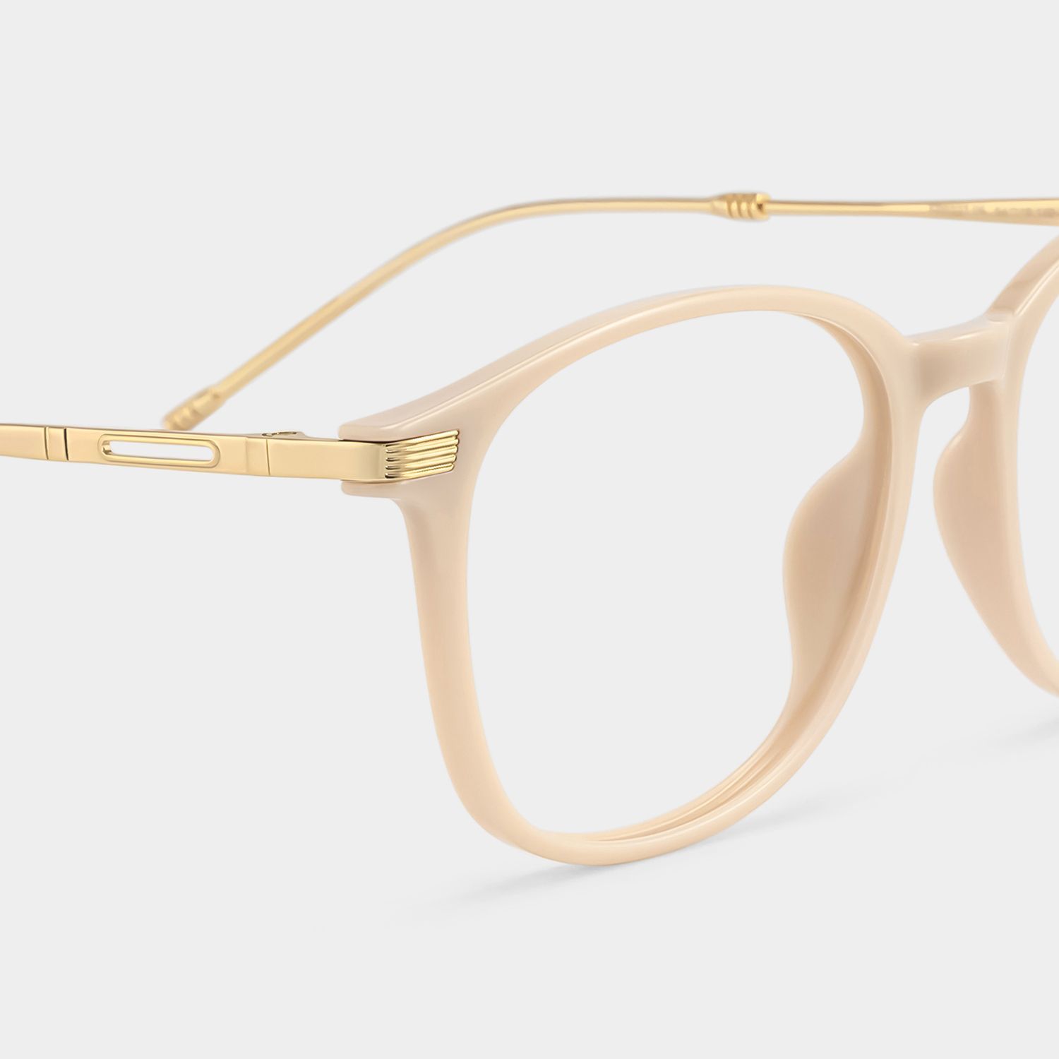 Greene Beige Square Mixed Frame Glasses for Women | ZEELOOL4