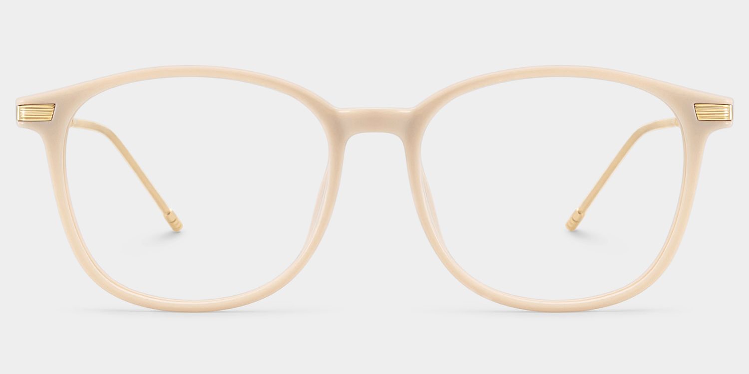 Greene Beige Square Mixed Frame Glasses for Women | ZEELOOL0