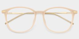 Greene Beige Square Glasses1