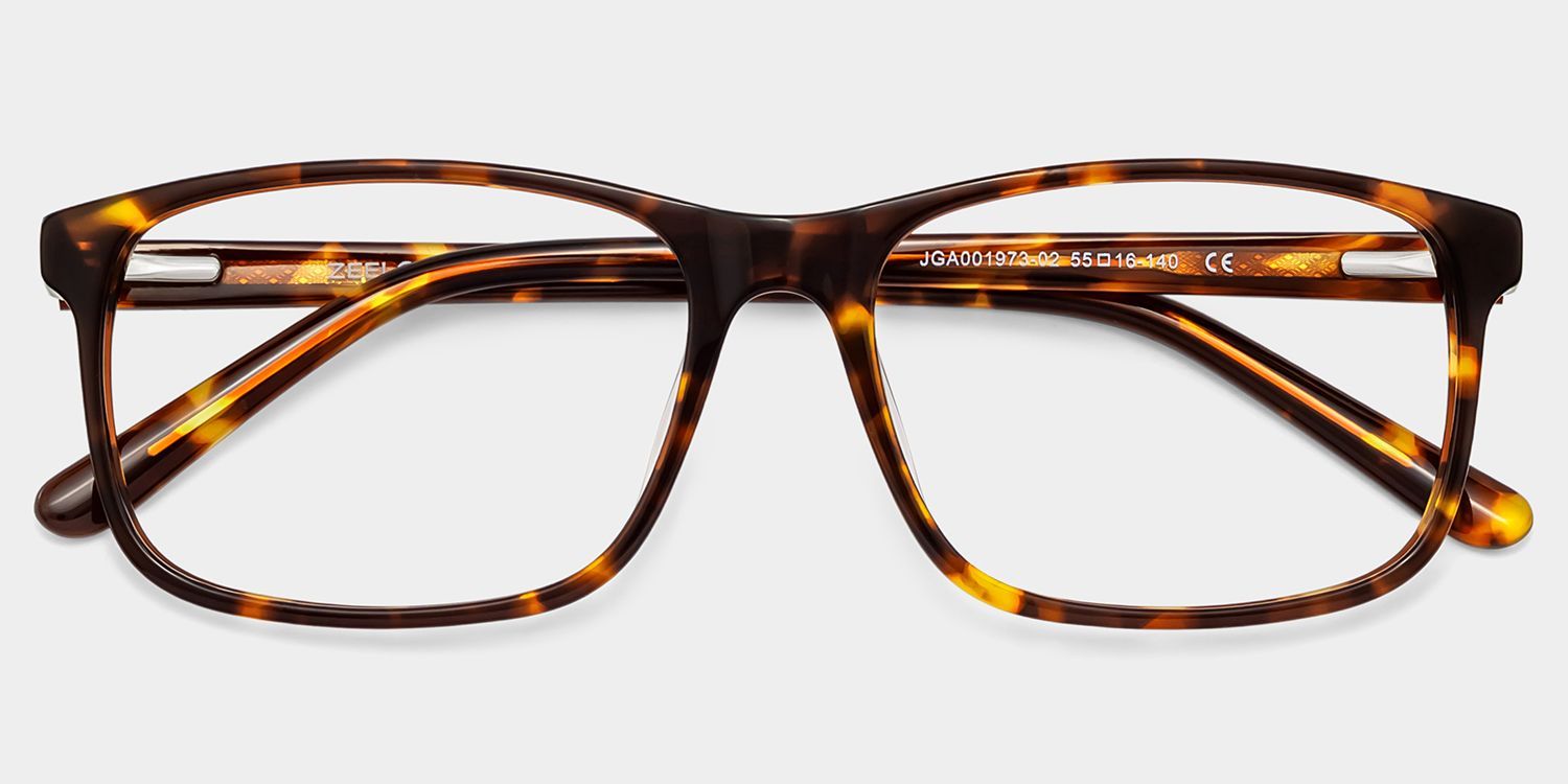 Connie Brown Rectangle Acetate Frame Glasses for Men | ZEELOOL1