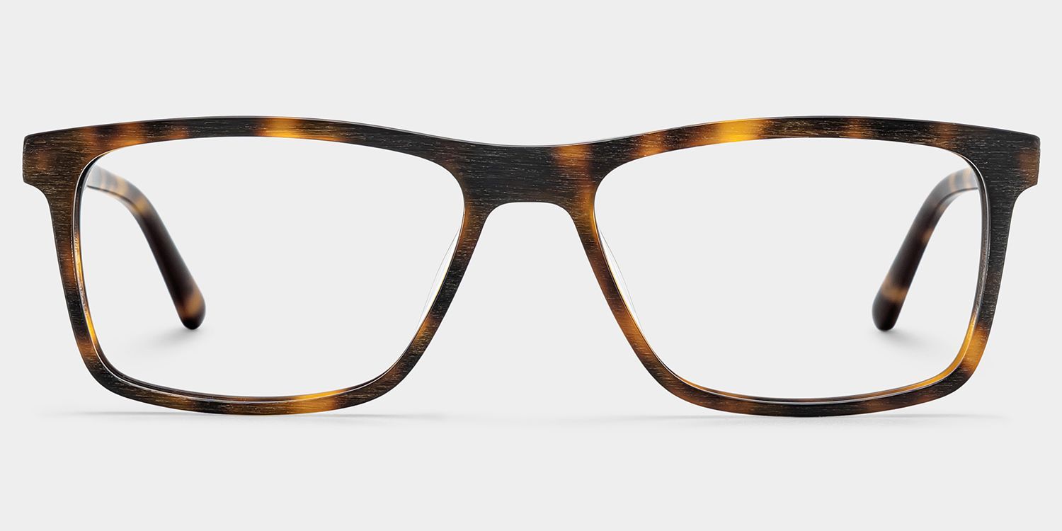 Daniel Tortoise Rectangle Acetate Frame Glasses for Men | ZEELOOL0