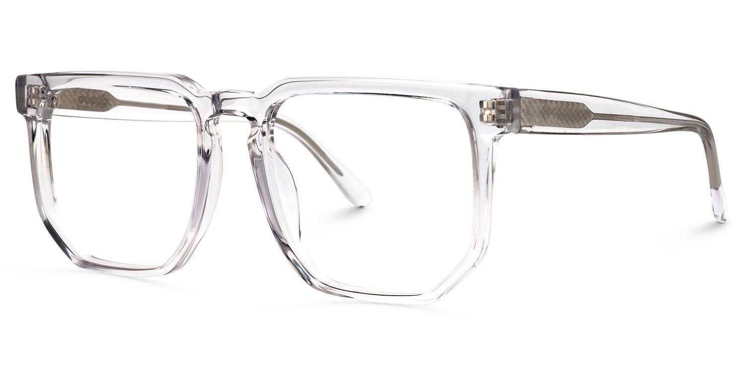 Matherne Square Clear Glasses | Zeelool Glasses1