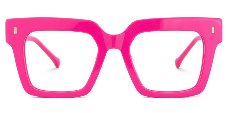 Gilberto Bright Pink Square Glasses