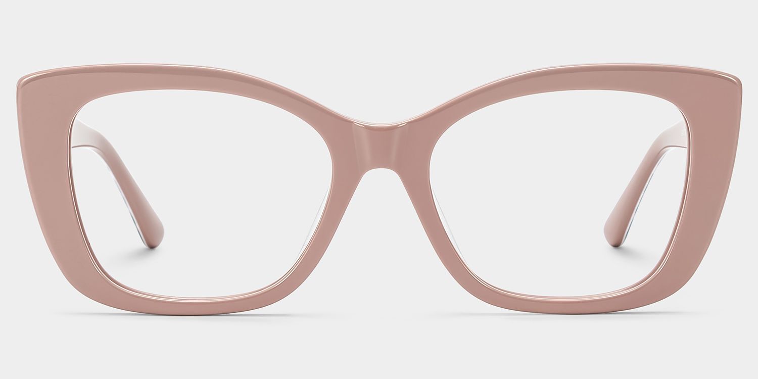 Lillian Beige Cat-Eye Glasses | ZEELOOL1