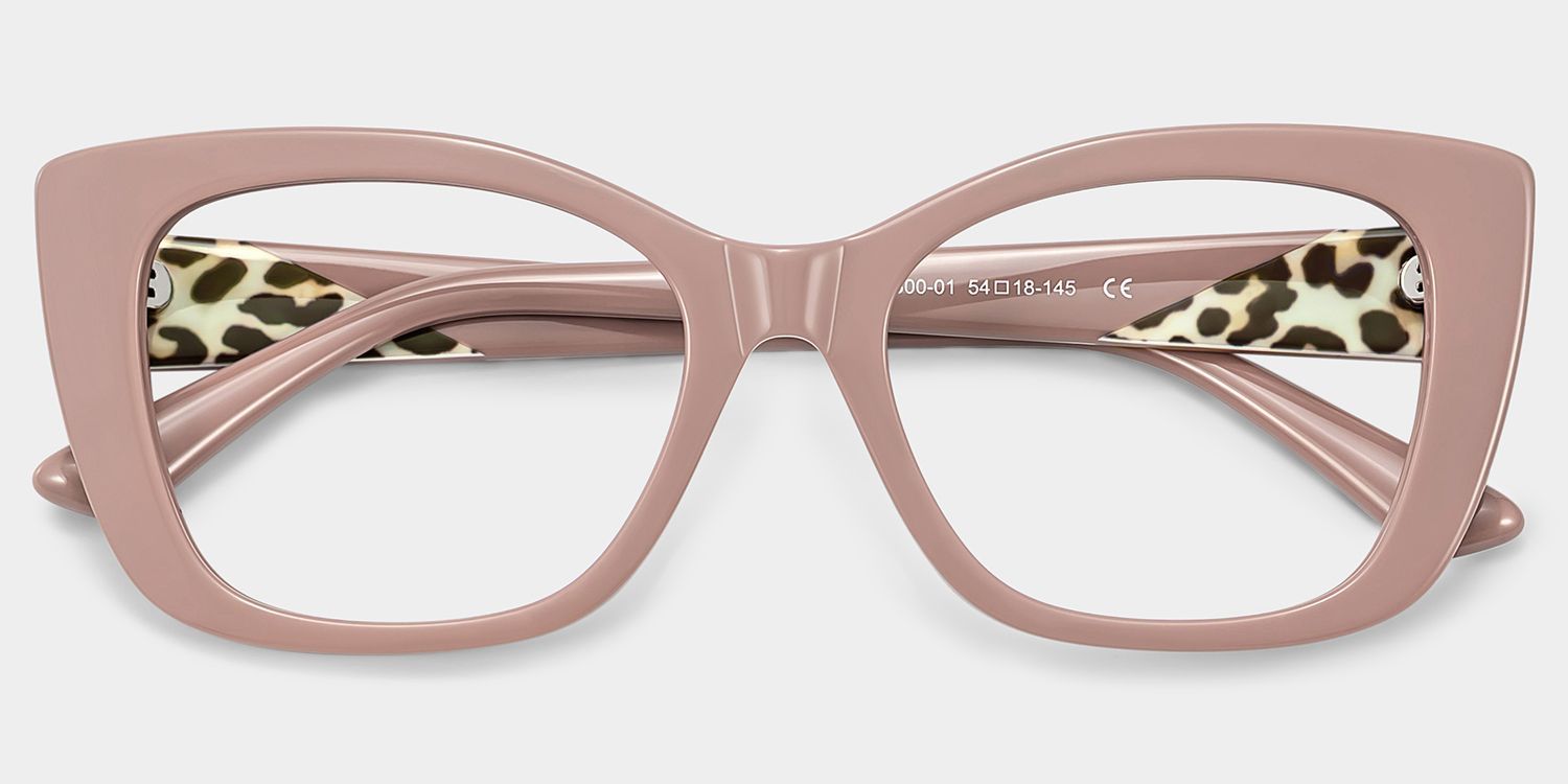 Lillian Beige Cat-Eye Glasses | ZEELOOL2