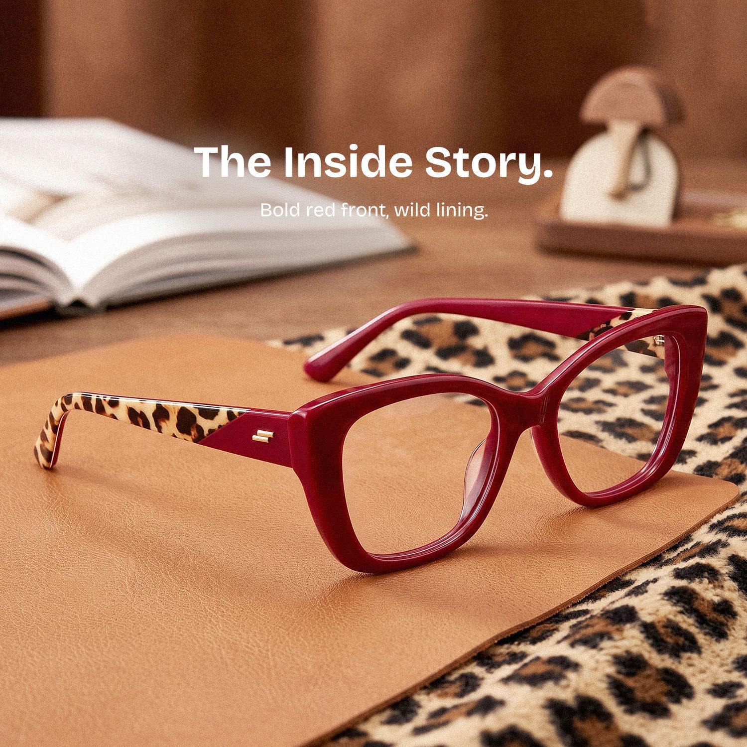 Lillian Red Cat-Eye Glasses | ZEELOOL0