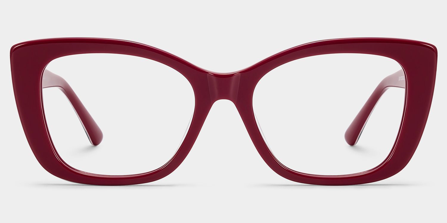 Lillian Red Cat-Eye Glasses | ZEELOOL1